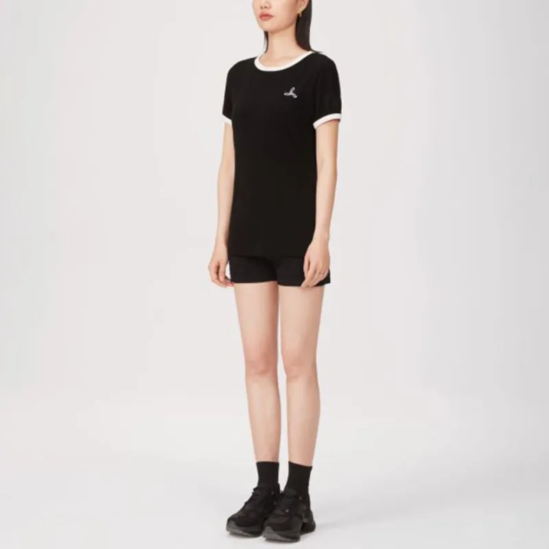 LI NING 1990 T Shirts Women's Black-3