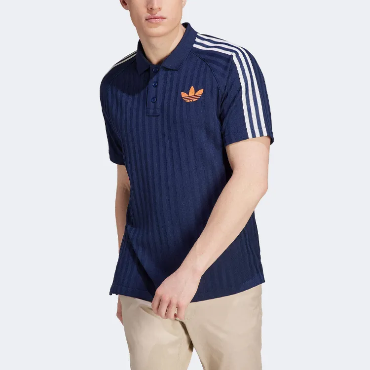 Adidas Originals 70S Polo Shirts Men Dark Blue-1