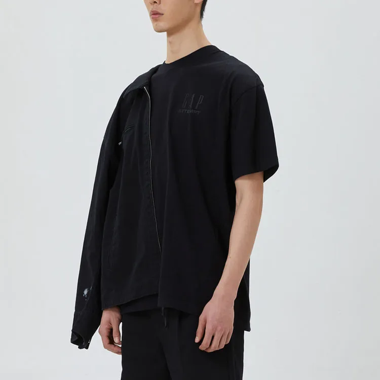 Attempt X GAP X ATTEMPT T Shirts Unisex Black-5