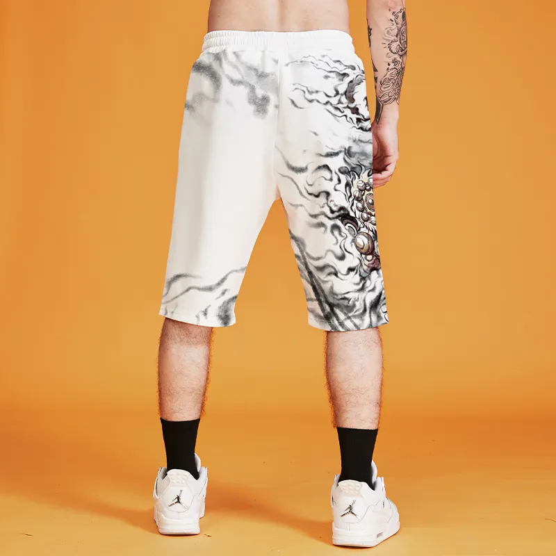 SANSYAS Casual Shorts Unisex White-2