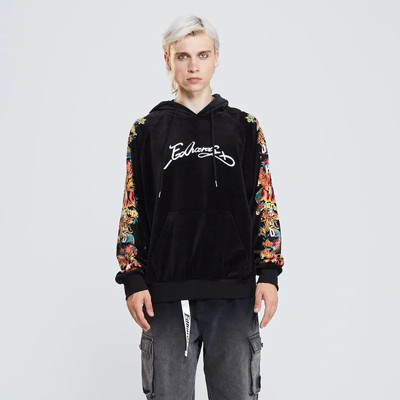 ED HARDY X YITENGRUNERFUJIANG Crew Neck Loose Fit Regular Sweatshirt Unisex-2