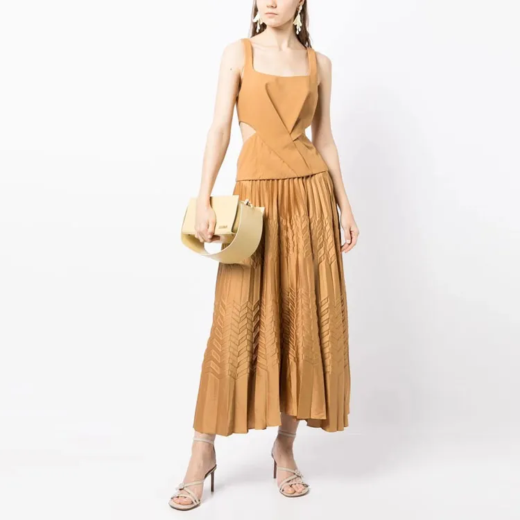 ACLER Sleeveless Dresses Women's Caramel Umber-1
