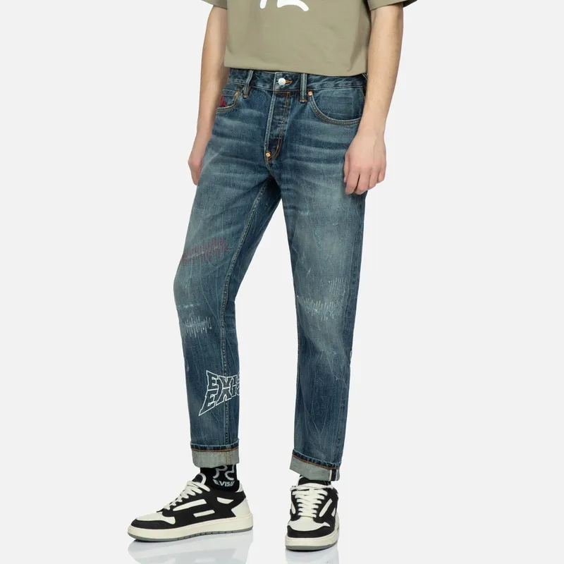 EVISU Jeans Men Denim Blue-2