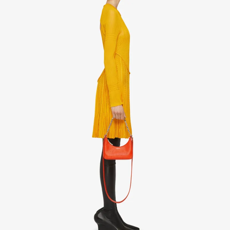 GIVENCHY Cut-out Cow Leather Shoulder Bag Crossbody Bag Handbag Mini Women's Orange-5