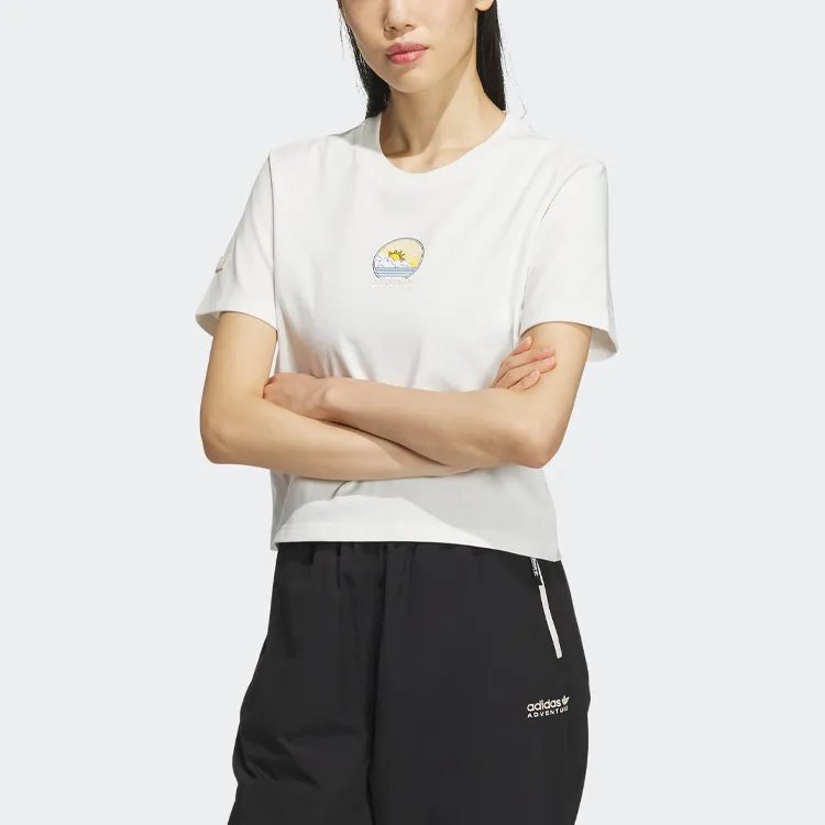 adidas originals Women's Outdoor Tee 'Cloud White'-1