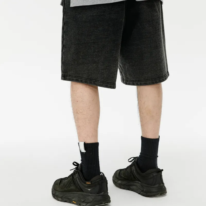 FPA Loose Fit Shorts Unisex Washed Black-2