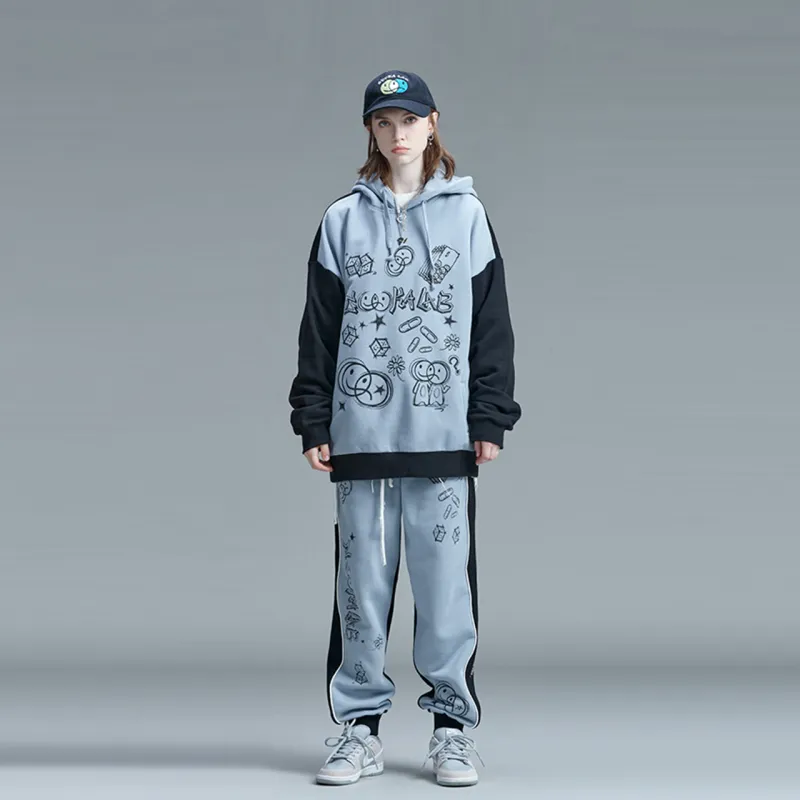 Guuka Knitted Sweatpants Unisex Blue-4