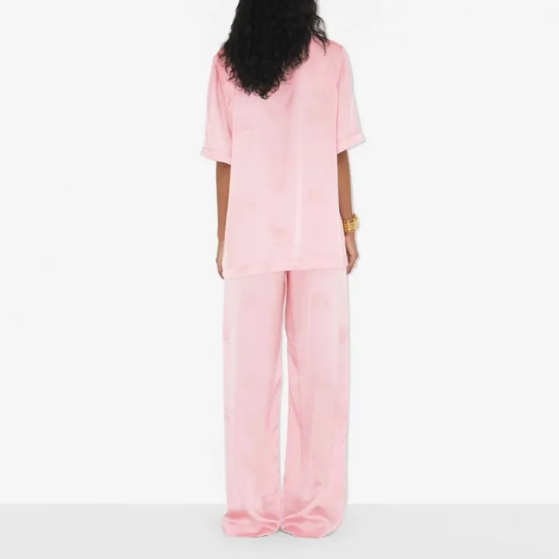 Burberry Ekd Jacquard Wide leg Trousers-2