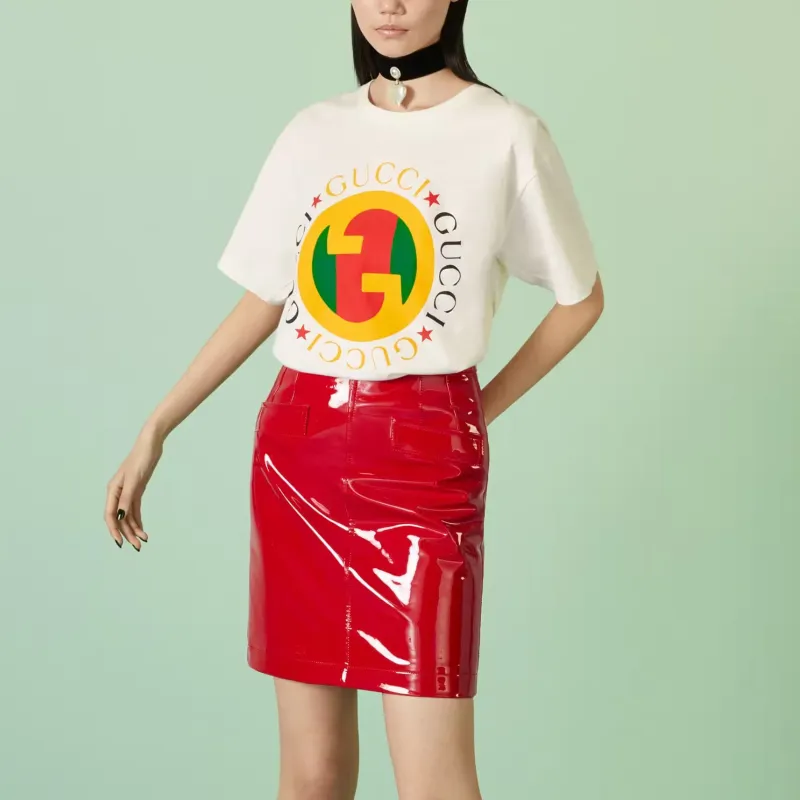 GUCCI Interlocking G Cotton T shirt-1
