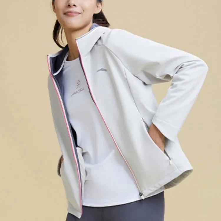 ANTA Running Collection Jackets Women's Mud Gray-2