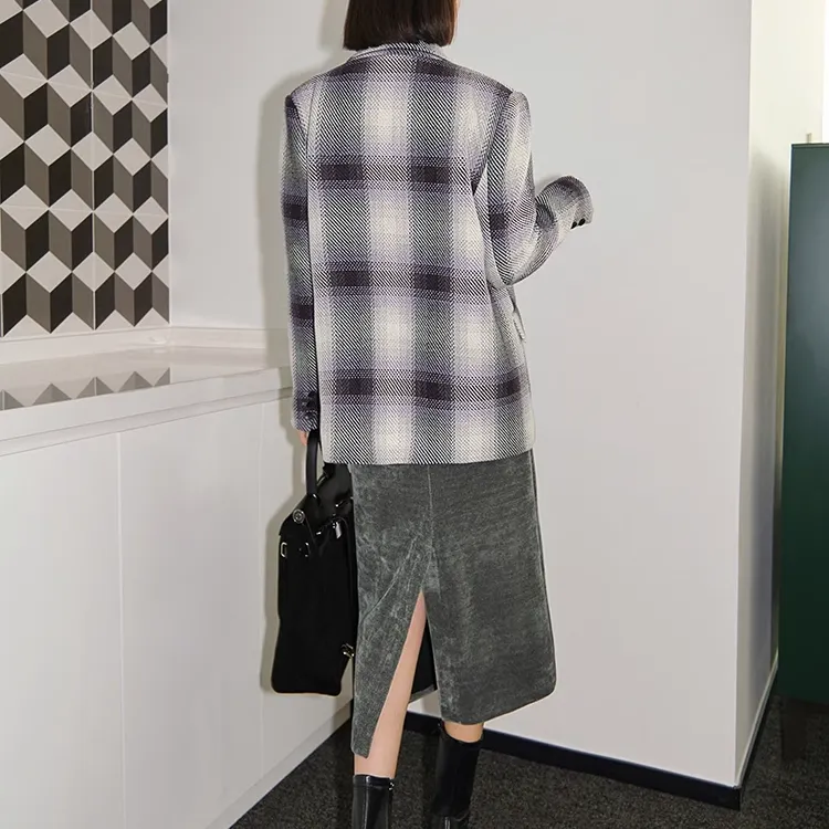 MEIYANG Casual Long Skirts Women's Meteorite Gray-4