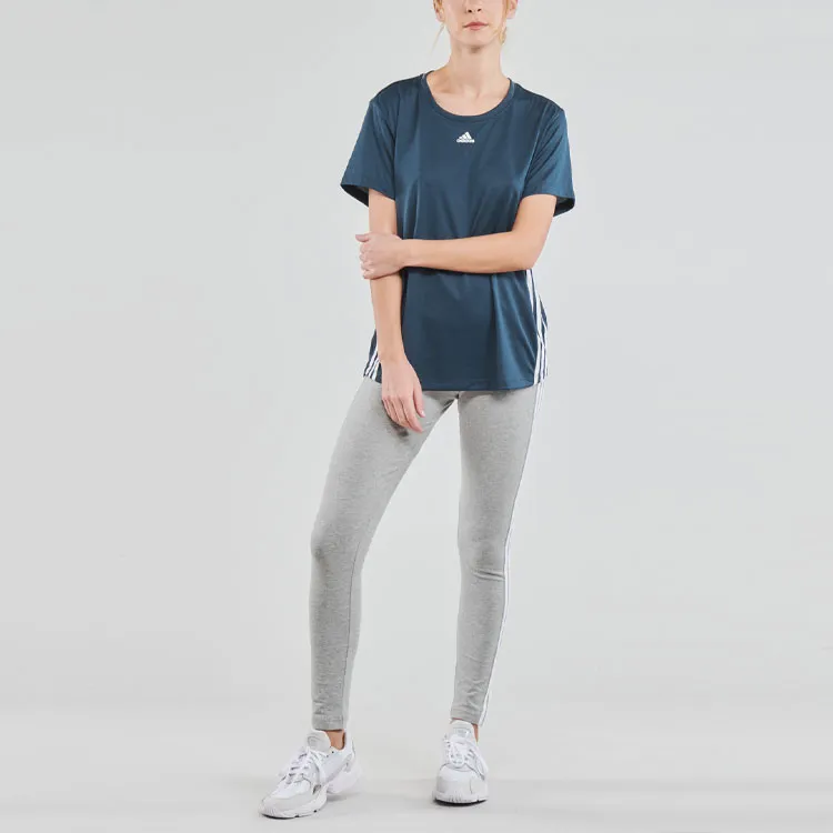 Adidas Women's Loungewear Essentials 3 Stripes Leggings Medium Grey Heather/White-1