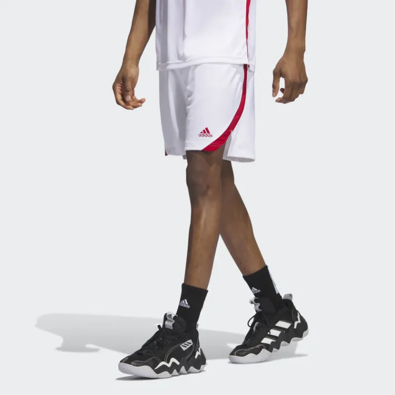 Adidas Basketball Shorts Men Red White-1