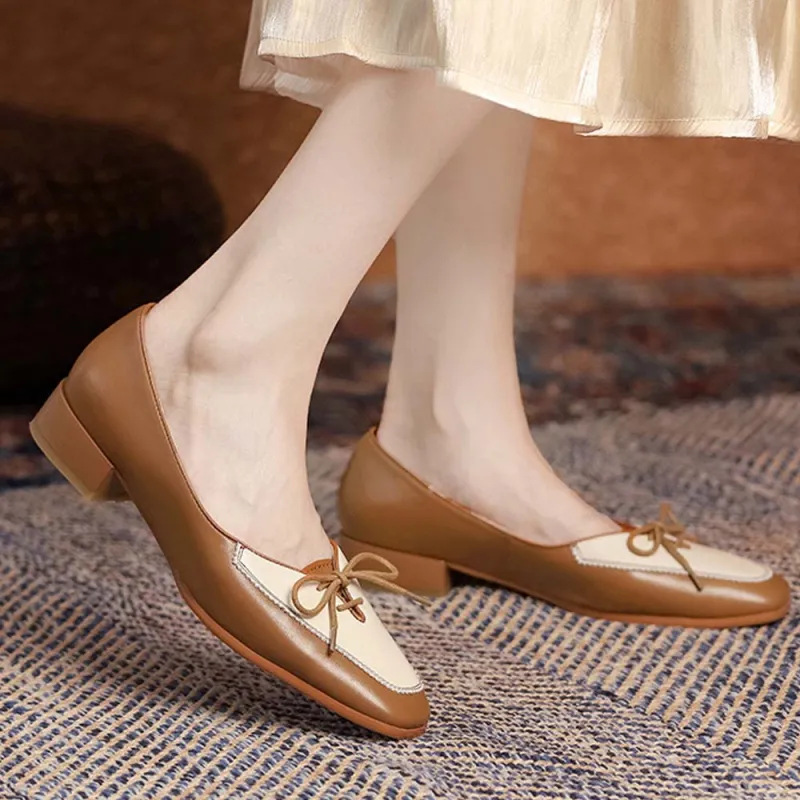 CAMEIDO Women's Casual Shoes Women's Apricot-4