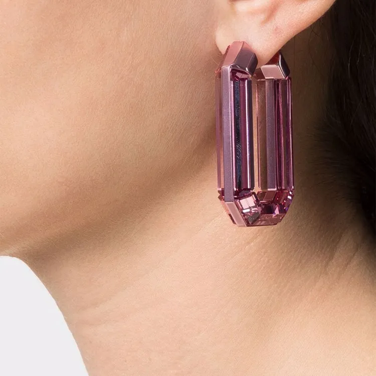 Swarovski Lucent Geometric Hoops-2