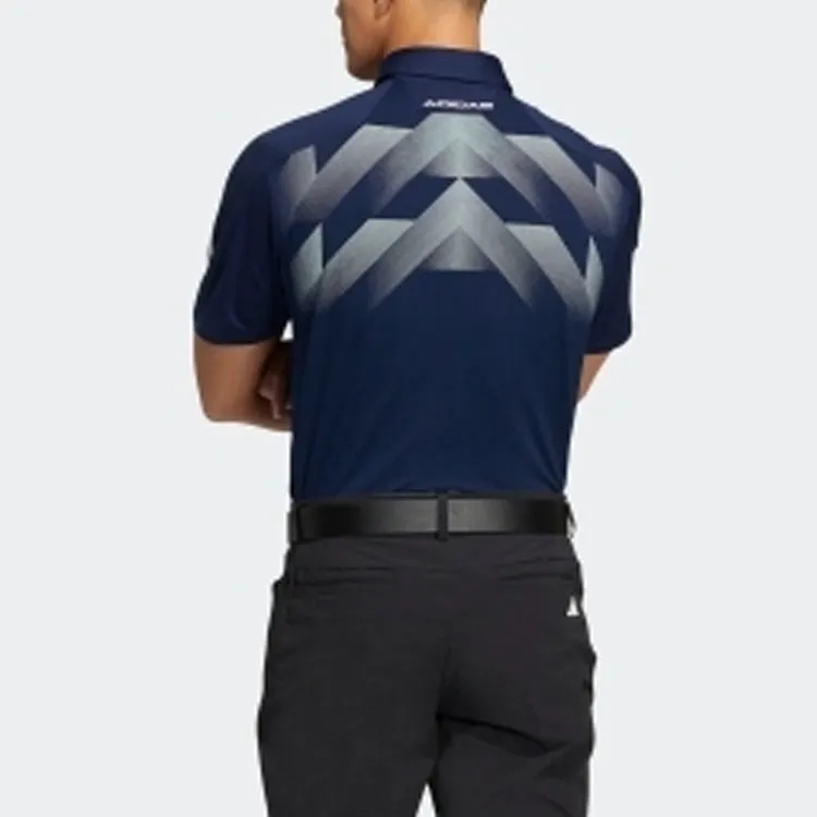 Adidas Polo Shirts Men Preppy Navy Blue-2