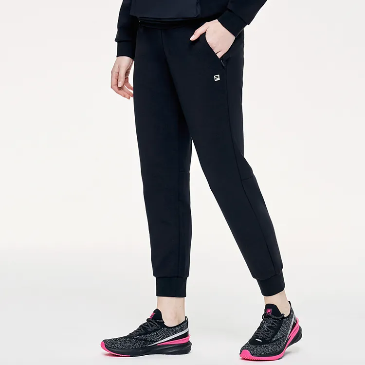 FILA Knitted Sweatpants Women's Pitch Black-4