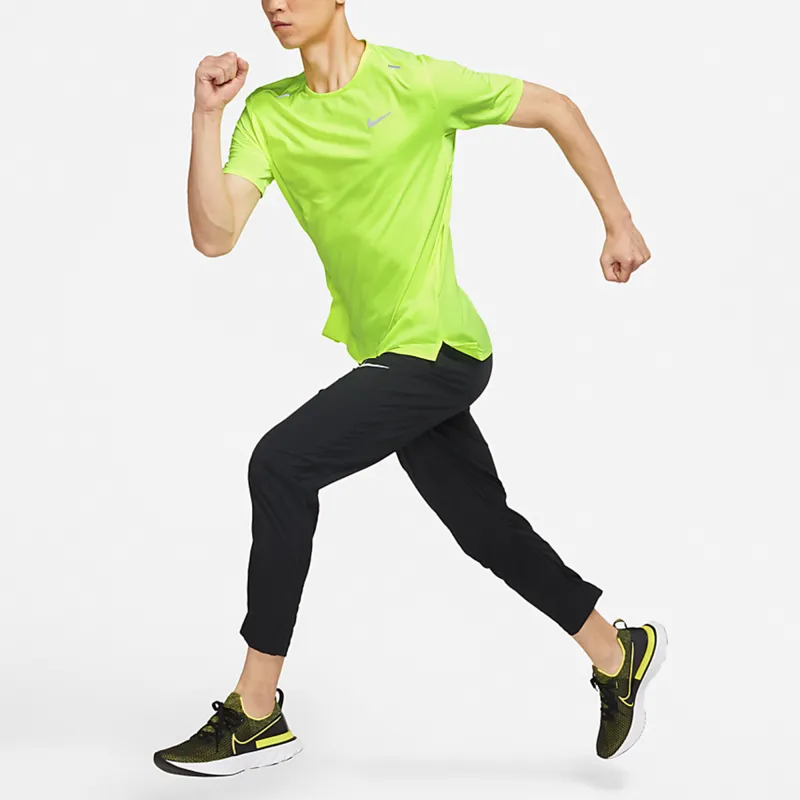 Nike T Shirts Men Neon Yellow-2