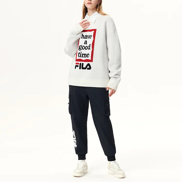 FILA Have A Good Time Collection Sweaters Unisex Vanilla White-5