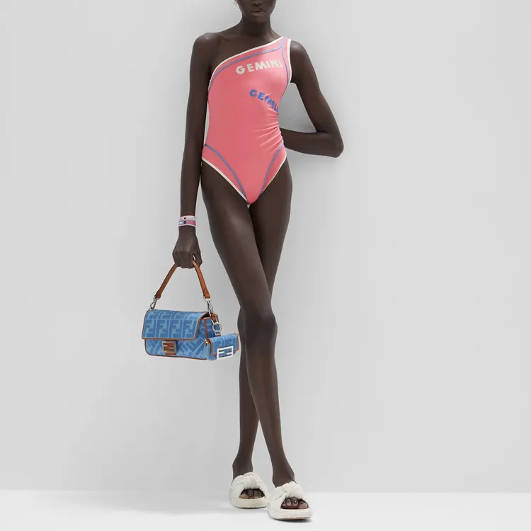 FENDI SS23 One piece Swimsuit Women's Pink-3