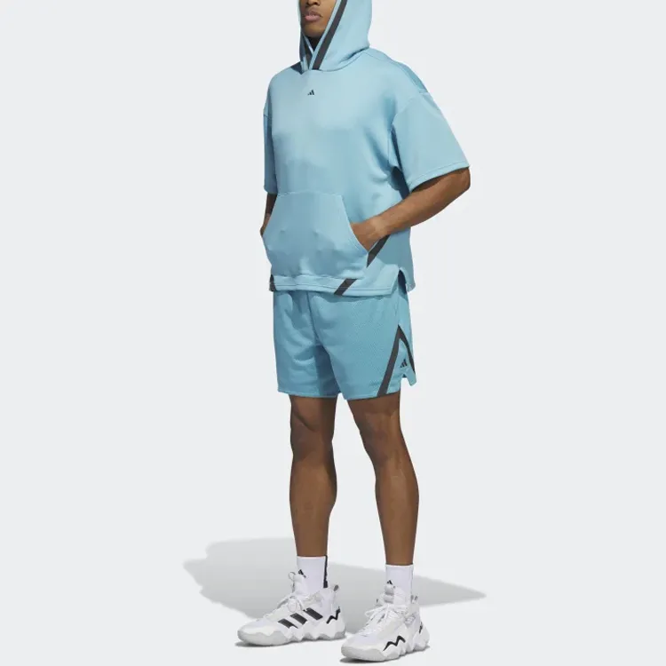 Adidas Basketball Select Short Sleeve Hoodie-4