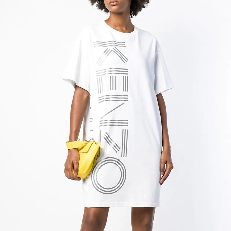 KENZO Short Sleeved Dresses Women's Ecru-2