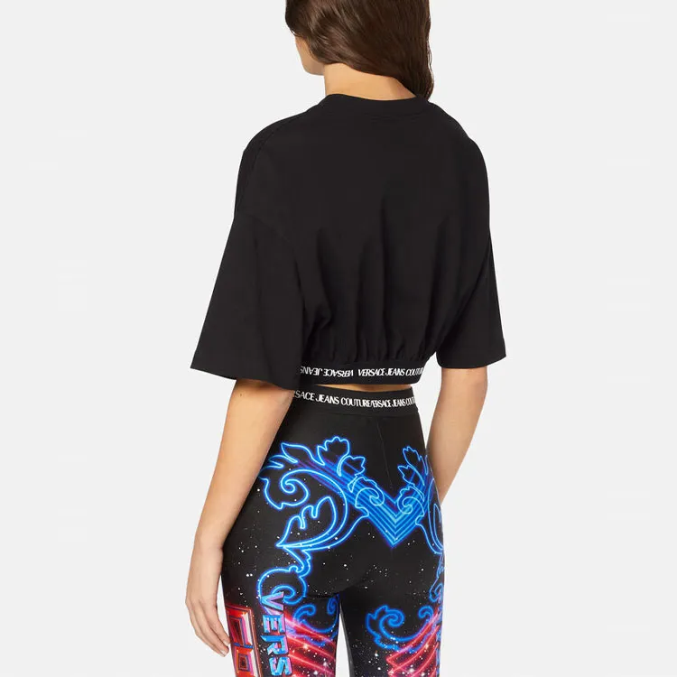 VERSACE JEANS COUTURE Crop Tops Women's Black-2