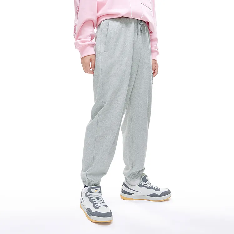 FILA FUSION TOKYO STUDIO Knitted Sports Pants Men's Cream White Heather Gray-4