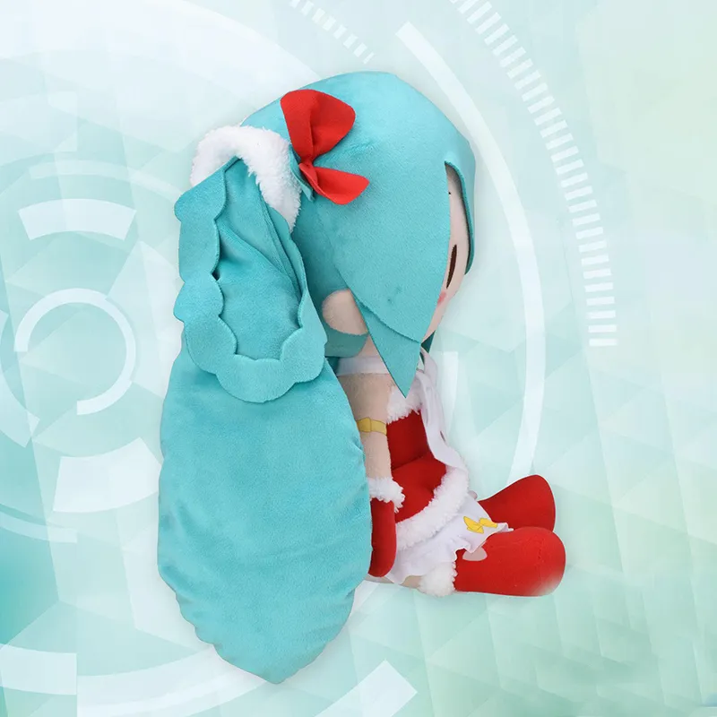 SEGA Hatsune Miku Christmas 2022 Edition Sitting Posture Dolls Plush Doll 27cm Height-4