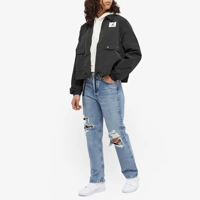 Jordan Women's Essentials Woven Jacket Black/Black-1
