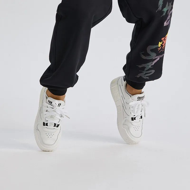 STARTER Vol Series Sound Wave VOL Anti Slip And Wear Resistant Height Increasing Low Top Skateboard Shoes Women's White-5