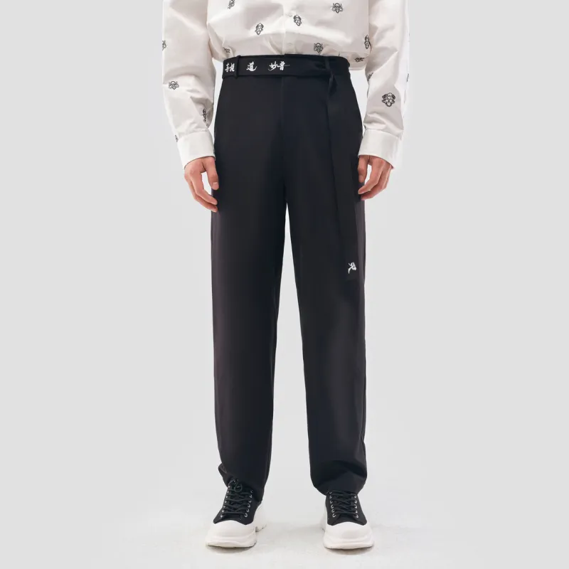 Bosieagender x SHIKUXINGQIU Casual Pants Unisex Black-3