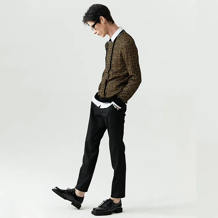 DAVID NAMAN Sweaters Men Gold-4