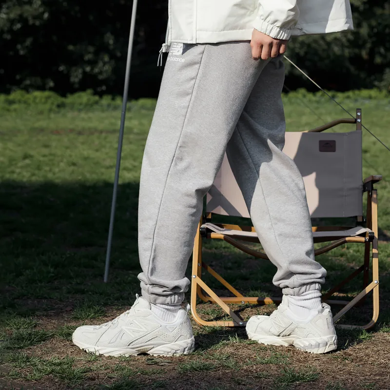 New Balance Knitted Sweatpants Men Light Gray-4