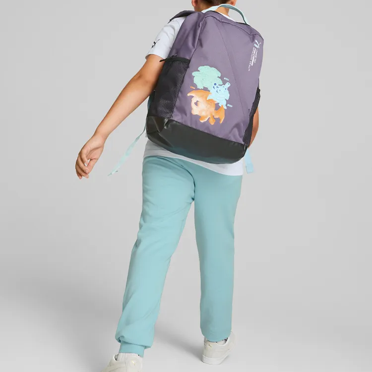 PUMA POKEMON Pokémon Collaboration Fabric Backpack Regular Men's Charcoal Purple-4