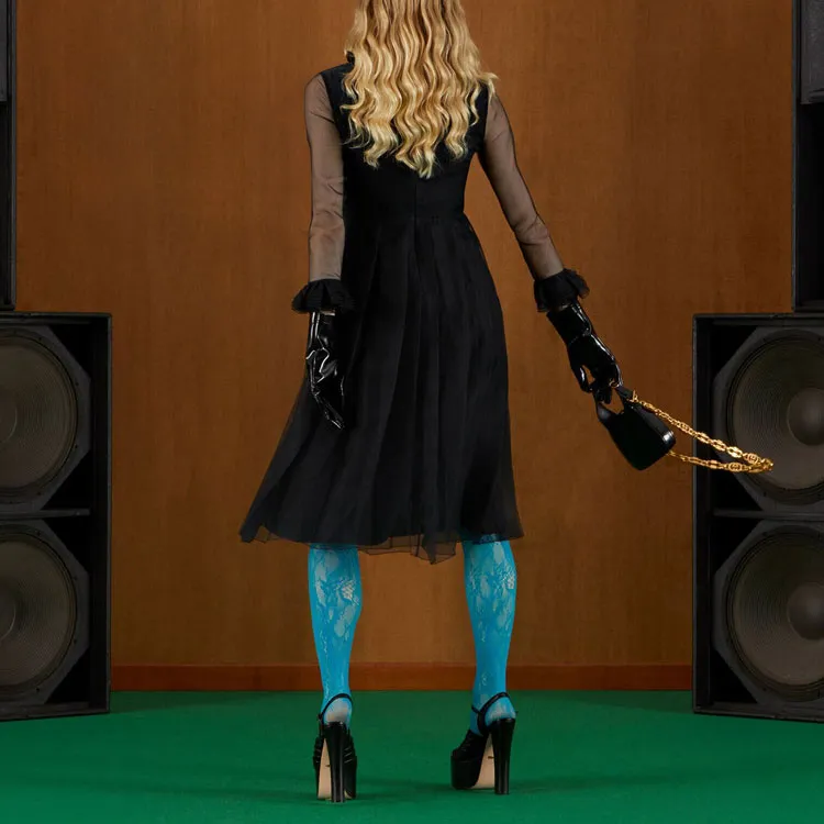GUCCI FW22 Long Sleeved Dress Women's Black-2