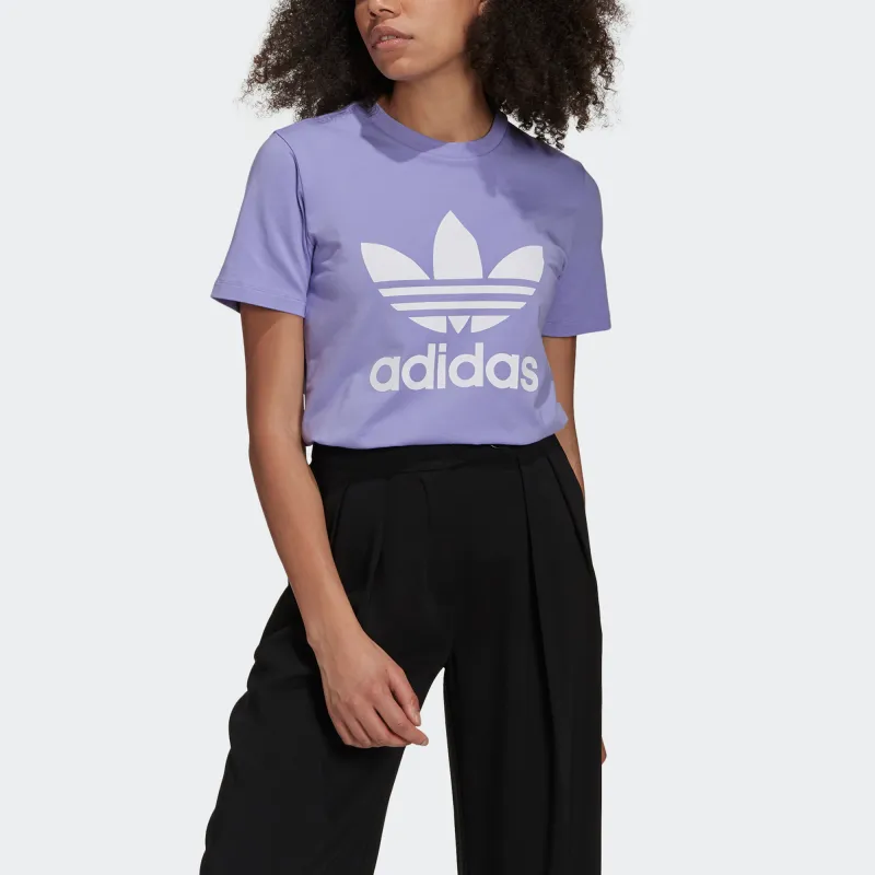 Adidas Originals Set in Sleeve T Shirt Women's Purple-1