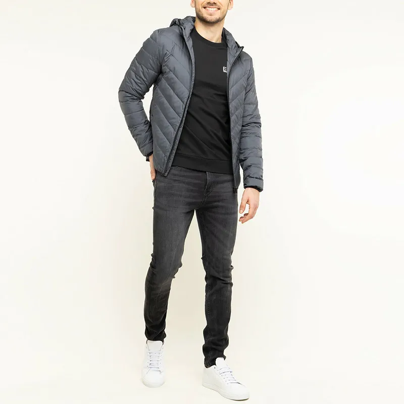 EMPORIO ARMANI High neck Zip up Padded Jacket-2