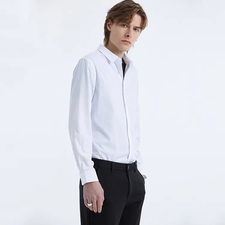 DAVID NAMAN Shirts Men White-7