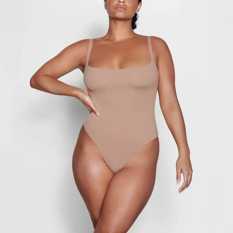 Skims Bodysuits Women's Yellow Earth Ochre-1