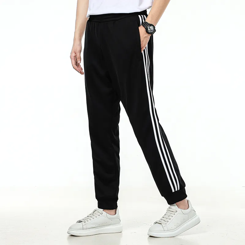 Adidas Knitted Sports Pants Men's Black-4