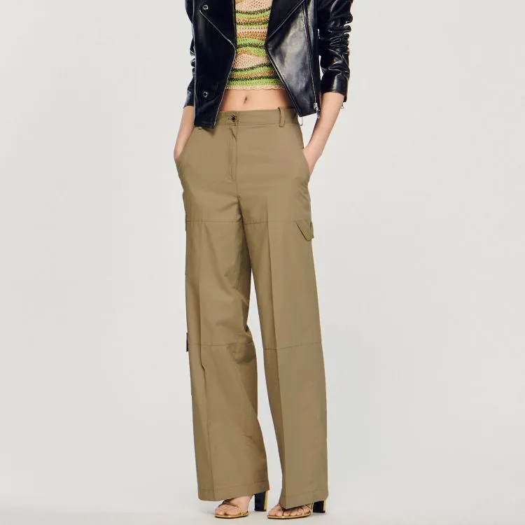 Sandro Casual Pants Women's Khaki-1