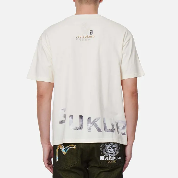 EVISU T-Shirts Men Beige Yellow-3