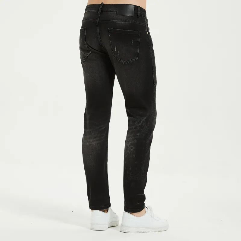 LIUREGALI Jeans Men Black-5