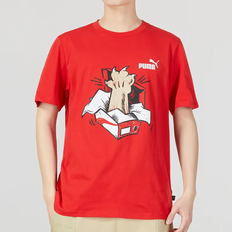 PUMA T Shirts Men Red-2