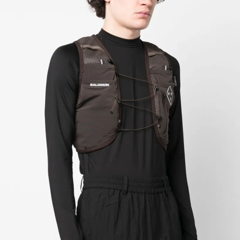 SALOMON Active Skin 8 Grün Vests Unisex Coffee-4