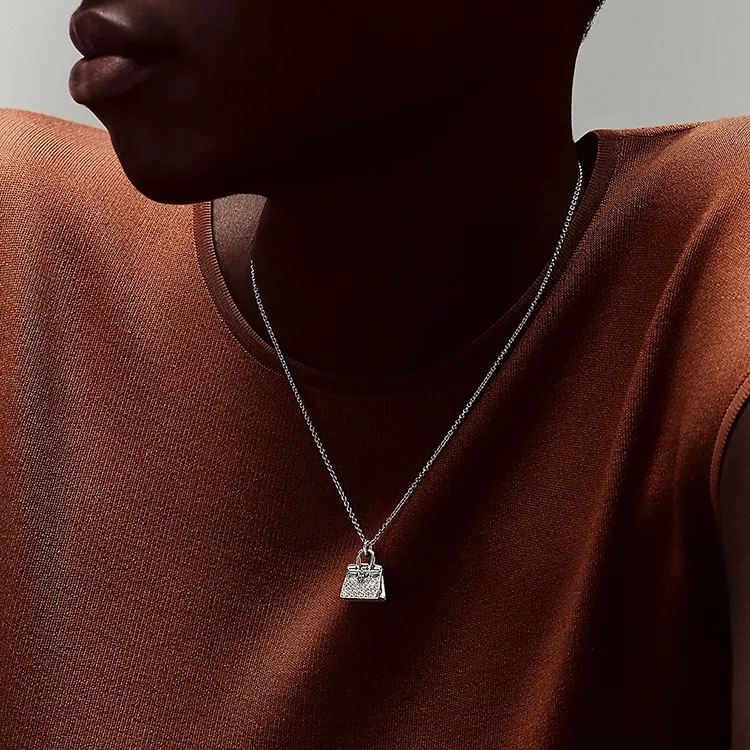 HERMES K White Gold Necklaces Unisex-3