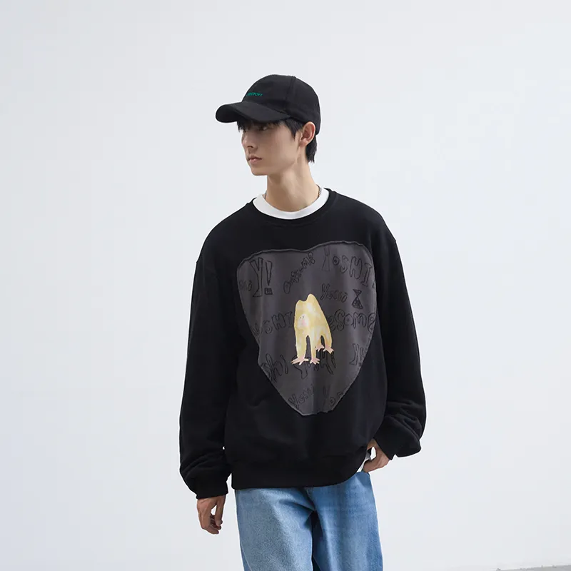 YOSHIYOYI Sweatshirts Unisex Black-2