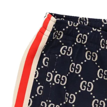 GUCCI GG Men Jacquard Jogging Pant Blue/Ivory