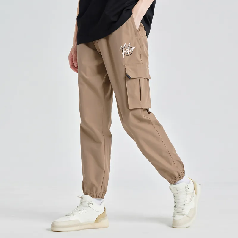 Erke Casual Pants Men's Latte Brown-4